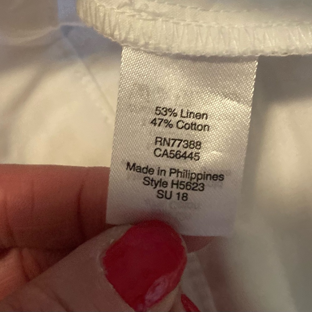 J. Crew White Linen / Cotton Blend 4” Shorts New NWOT Size 2 - Picture 4 of 4